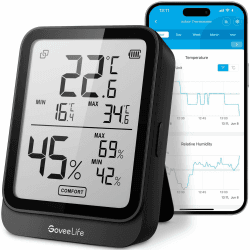 🌡️🌧️ GoveeLife Digitales Thermometer Hygrometer Innen mit Bluetooth App-Verbindung