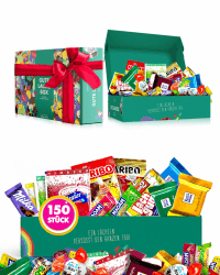 Premium Süßigkeiten Box (150 Stück) - 'Gute Laune Box' - Geschenkidee 🍬🎁