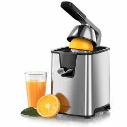 Arendo - Elektrische Saftpresse 1000 Watt 🍊🍋 Edelstahl Zitruspresse Entsafter