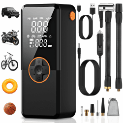 Elektrische Luftpumpe mit 10000mAh Akku und LCD Bildschirm 🚗🚲🏀
