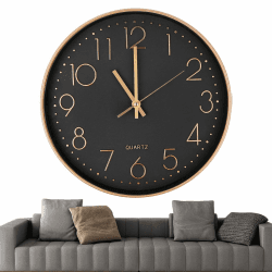 Chedin 30cm Rund Wanduhr ohne Tickgeräusche - Modern Quarz Wanduhr 🕓