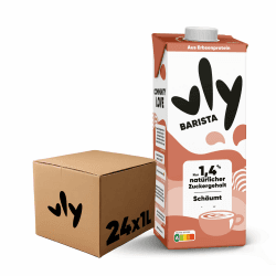 vly - Die cremig leckere Milchalternative aus Erbsen + Calcium | 100% pflanzlich | Vegane Milchalternative BARISTA zum Aufschäumen für Kaffee | Eiweiß & zuckerarm, Erbsenproteindrink Protein Drink Barista 1 l (24er Pack)