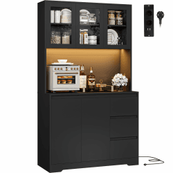 FirFurd Küchenschrank Buffetschrank mit LED Sideboard für Küche 🌟