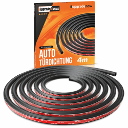 🚗 Upgrade4cars Auto Türdichtung Selbstklebend 4 Meter | Gummidichtung halbrund für Autotür, Kofferraum, Motorhaube usw. 🛡️