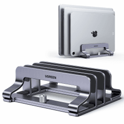 UGREEN Vertikaler Laptop Ständer Aluminium 3 Slot Vertikal Stand Vertikaler MacBook Ständer Platzsparende Halterung 🌟