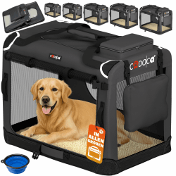 CADOCA® Hundebox faltbar Transportbox XXXL 101x70x70cm 🐶🚗