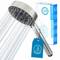 Angebot: ATHLON TOOLS Duschkopf wassersparend - 5 Strahlarten Duschbrause