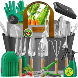 KESSER® Gartenwerkzeug Set 10-teilig 🌿 mit ergonomischen Holzgriffen inkl. wasserdichte Tasche 🛠️