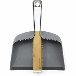 🧹🌿 Full Circle Home Kehrschaufel und Besen CLEAN Team Set - Umweltfreundlich - Multifunktional, Weiß & Grau