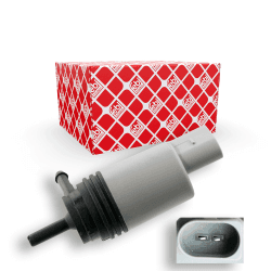 🚗 Febi Bilstein 26495 Waschwasserpumpe für Scheiben- und Scheinwerferreinigungsanlage, 1 Stück - Made in Germany 🇩🇪