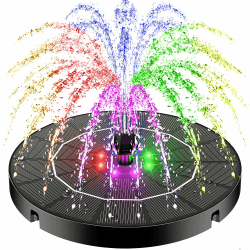 🌞 SZMP Solar Springbrunnen 3.5W mit LED-Leuchten und 8 Düsen 🌺