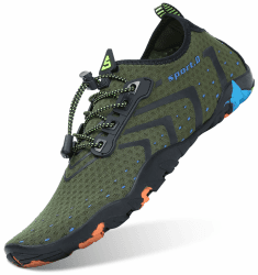 SAGUARO Herren Badeschuhe Damen rutschfeste Sohle 🏄‍♂️🏊‍♀️ Schnell Trocknend Schwimmschuhe 43 EU Olivgrün - Angebot