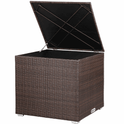 🌿🏡 Casaria® Auflagenbox Kissenbox 318 L Garten Aufbewahrungsbox Polyrattan Braun 🏡🌿