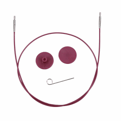 🧶🟣 KnitPro 10502 Seil für Nadelspitze, Kunststoff, lila, 80 cm 🟣🧶