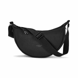 LARKSON Crossbody Bag Damen & Herren Schwarz - Solveig Small 🌙 Umhängetasche im Halbmond Style