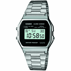 🌟 Angebot: Casio Collection Unisex Retro Armbanduhr A158WEA Silber/Schwarz