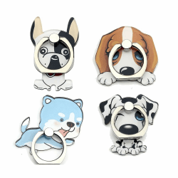 📱 4er-Pack Niedliche Tiermotive Handy Ring Halter - 360° drehbarer Finger Ring Griff Stand