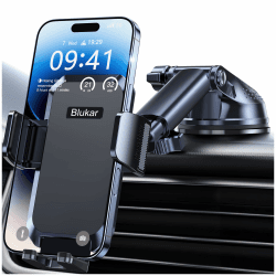 📱🚗 Blukar Handyhalterung Auto Upgrade | 360° Drehbar | Stabil & Langlebig | Schwarz