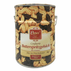 🍪 Esser Confiserie Butterspritzgebäck (1kg Metall - Runddose) - Sonderangebot!