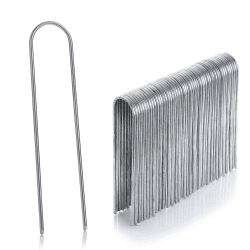 🌿 GardenMate 25 Stück Befestigungsheringe aus verzinktem Edelstahl, H150 mm, Länge 25 mm, Ø 2,9 mm, runder Kopf 25 150mm Verzinkt Rund