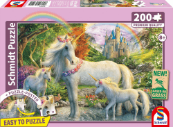🦄 Schmidt Spiele 56540 Einhornstute mit Zwei Fohlen, 200 Teile Kinderpuzzle 🧩