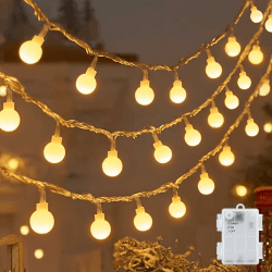 Angebot: cshare Led Lichterketten Globe Außen, 6M 40LED Kugel Batteriebetriebene Lichterkette ✨