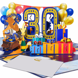 Exquisite 3D Pop-Up Karte zum 30. Geburtstag oder 30. Hochzeitstag 🎈🎁🎺🎶