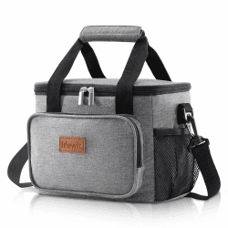 Lifewit Kühltasche Kleine, 8,5L, Isolierte Lunchtasche, faltbare Lunch-Tasche, tragbare Brotdose für Herren und Damen, Picknicktasche für Arbeit, Schule, Strand, Picknick und Reisen, Grau 8.5L Grau