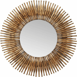 🌞 Kare Design Spiegel Sunlight Ø120cm Braun 🌳