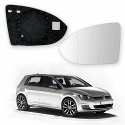 Convitex Golf 7 Spiegelglas Links 2012-2021 | Beheizbar Spiegel Glas für GOLF 7 | Ersatzspiegelglas GTD GTI TSI TDI