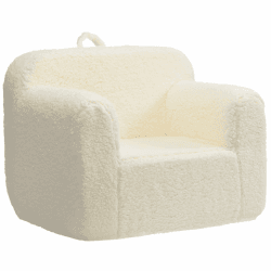 BEJOY Kindersofa - Ultra-Weicher Schaumstoff Gefüllter Kindersessel, Kuscheliger Sherpa Lesecouch für Mädchen und Jungen - Creme ⭐⭐⭐
