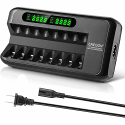 ENEGON Akkuladegerät mit LCD-Display 🌟