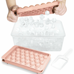 🍹🍓 WIBIMEN Runde Eiswürfelform, 2,5 cm x 66 Stück - Rosa