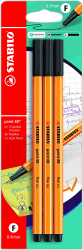 🌈 STABILO Fineliner - point 88-3er Pack - schwarz 🖊️