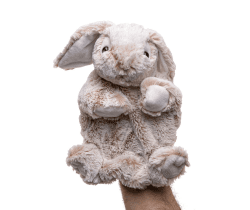 Uni-Toys - Handpuppe Hase (braun-meliert) - 24 cm