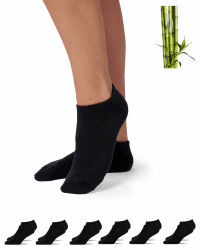 🧦 Snocks Premium Bambus Sneaker Socken Herren und Damen 6 Paar - Atmungsaktiv & Anti-Geruch - Ideal für Sport und Alltag