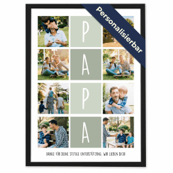 🎁 Fotocollage Vatertagsgeschenk für Papa - Personalisierte Geschenke mit 8 Fotos