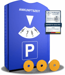 ROBBX® Parkscheibe mit Eiskratzer für Auto und Motorrad 🚗🛵 | Parkuhr mit StVZO Zulassung inkl. 3X Einkaufschips