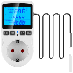 🌡️🔌 Seamuing Thermostat Steckdose 16A 230V Digitaler Temperaturregler mit Fühler
