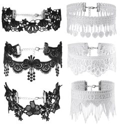 MILAKOO 6 Pcs Halskette Spitze Choker Vintag Halsband 😍