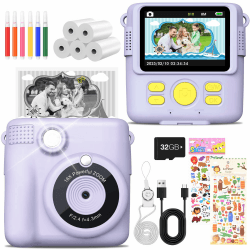📸🎨 MILFECH Kinderkamera Sofortbildkamera, 1080P 2,4 Zoll Bildschirm DigitalKamera Kinder 🎁🌈