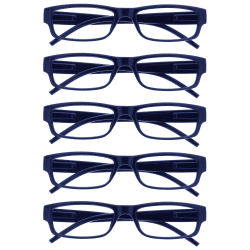 🌟 Super Angebot! OPULIZE Unisex - Erwachsene Ace Lesebrille (1er Pack) +2,00 Dioptrien Dark Blau