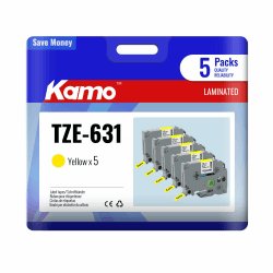 Kamo 5x Bänder kompatibel mit Brother P-touch 12mm 0.47 Schriftbänder 🏷️