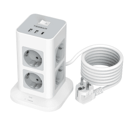 🔌 Mehrfachsteckdose Überspannungsschutz 3600W 16A - TESSAN 8 Fach Steckdosenleiste USB C Mehrfachstecker 🎉
