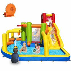 Baralir Hüpfburg XXL mit Wasserrutsche und Gebläse - Ideal für Garten!