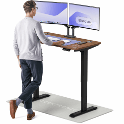 🌟 Desktronic Höhenverstellbarer Schreibtisch (120x60cm) - Elektrisch verstellbarer Schreibtisch mit Dual-Motor & Touchscreen 🌈