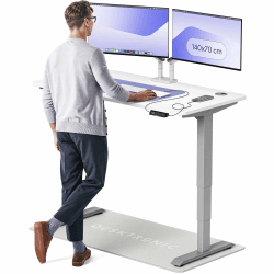 🌟 Desktronic Höhenverstellbarer Schreibtisch (140x70cm) - Elektrisch & Stabil 🌟