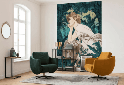 Komar Vlies Fototapete Songes Vert | XXL Fototapete für Jugendstil Liebhaber 😍🌟