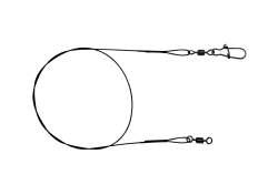 🎣 PetrisCatch 10er Set Stahlvorfächer mit Karabiner für Hecht, 25cm/40cm/55cm, 8kg/12kg/20kg, 1x7 40cm / 20kg