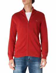🔥 GANT Herren Cotton Pique Zip Cardigan Strickjacke XXL Iron Red Sale! 🛍️